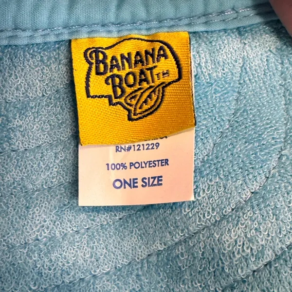 Banana Boat UPF 50+‎ Blue Terry Cloth Visor Hat One Size Adjust Sun Protection - Image 3