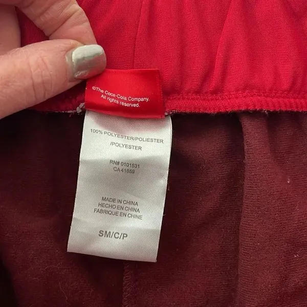 Coca-Cola silky soft sweatpants. Size Small. Drawstring waist. Pockets at waist. - Image 4