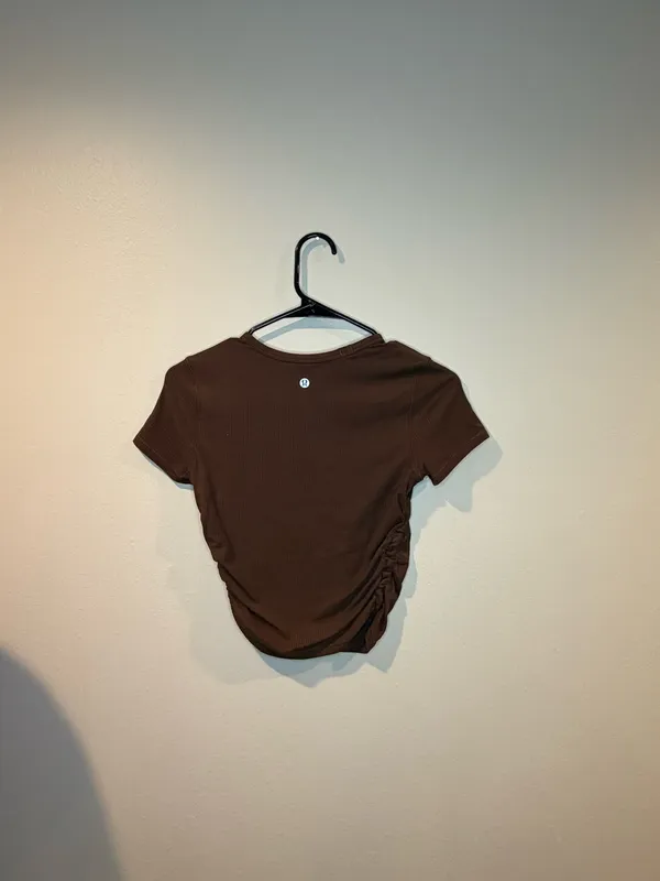 Lululemon Cropped Shirt Brown - Image 3