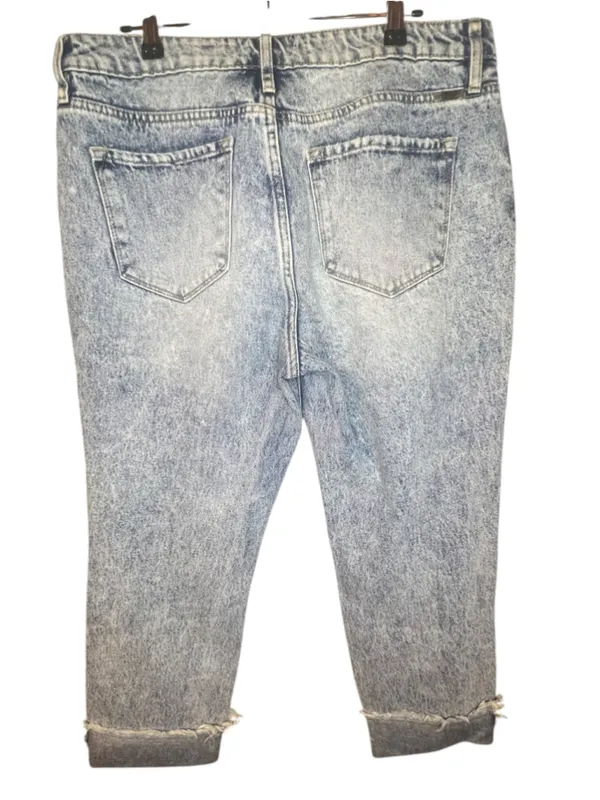 KanCan Light Acid Wash Distressed High Rise Boyfriend Denim Jeans - Image 6