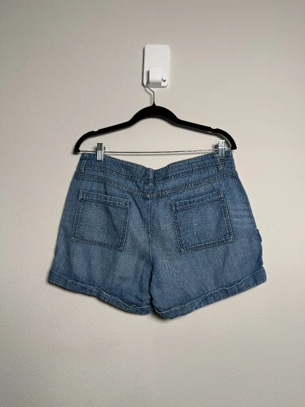 Classic Blue Granola Girl Denim Cargo Shorts Size 12/Large - Image 3