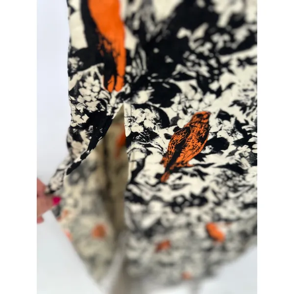 Suen Noaj Molaga Bird Maxi Dress L Floral Halter Cutout Tropical Travel Resort - Image 12