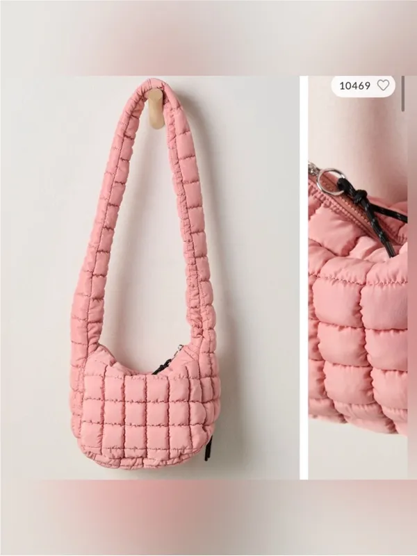NWT Free People FP Movement Quilted Baby Carryall Sling Bag ballet slipper pink - Image 4