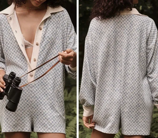Anthropologie Waffle Cocoon Romper, Size XL - Image 2