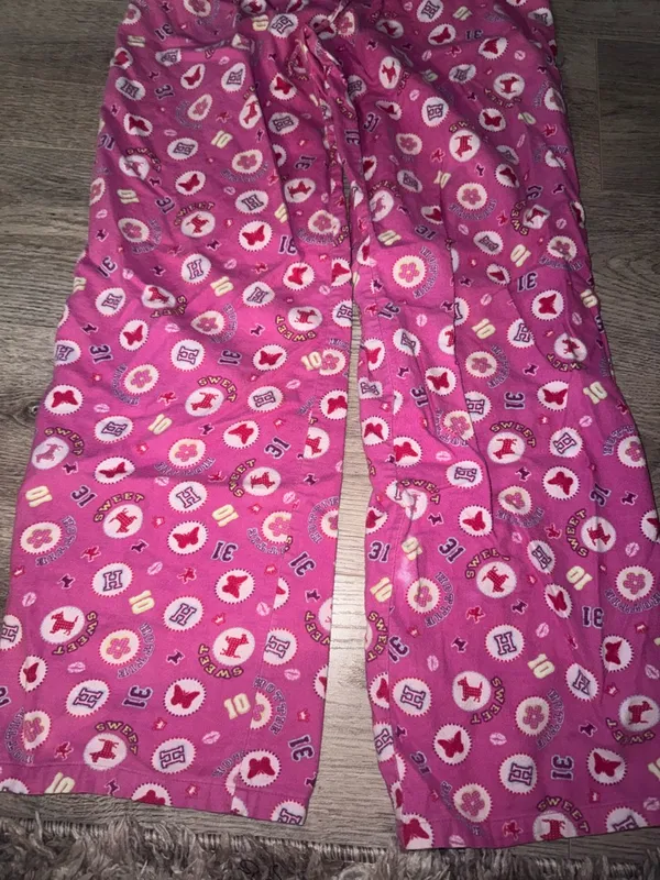 Vintage Y2K Sweet Hottie Pink Pajama Pants small - Image 3