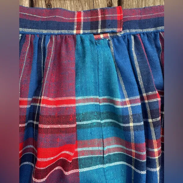 True Vintage Plaid Midi Skirt “Pendleton-Style,” Unsized (Modern 0) - Image 6