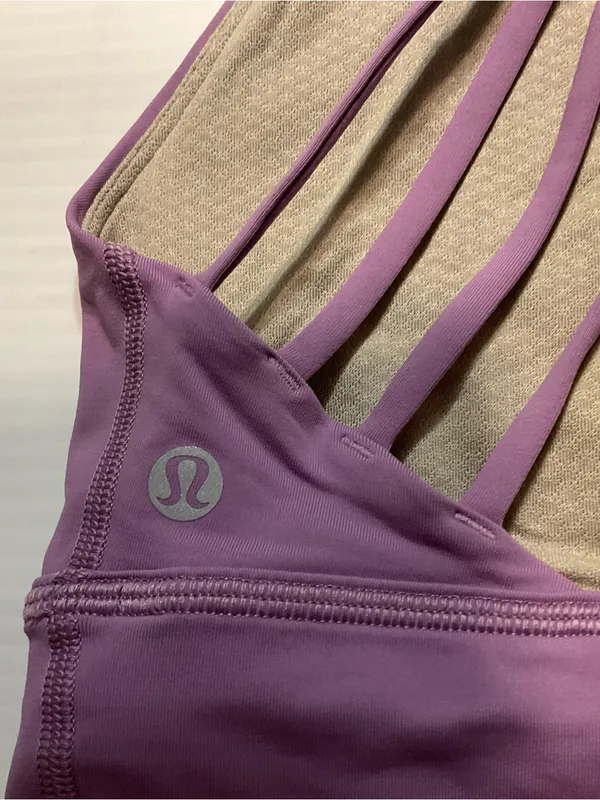 Lululemon Free to Be High-Neck Longline Bra Wild A/B Cup - Wisteria Purple Sz 6 - Image 8