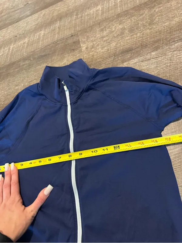 Fabletics Navy Zip Up Active Jacket - Image 3