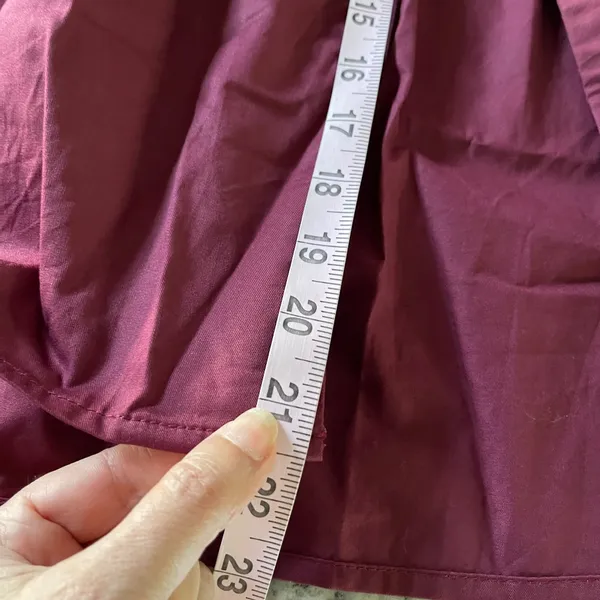 Lulus Midi Dress Wmns XS Burgundy Cottagecore Puff Sleeve Tiered Back Cutout Tie - Image 12