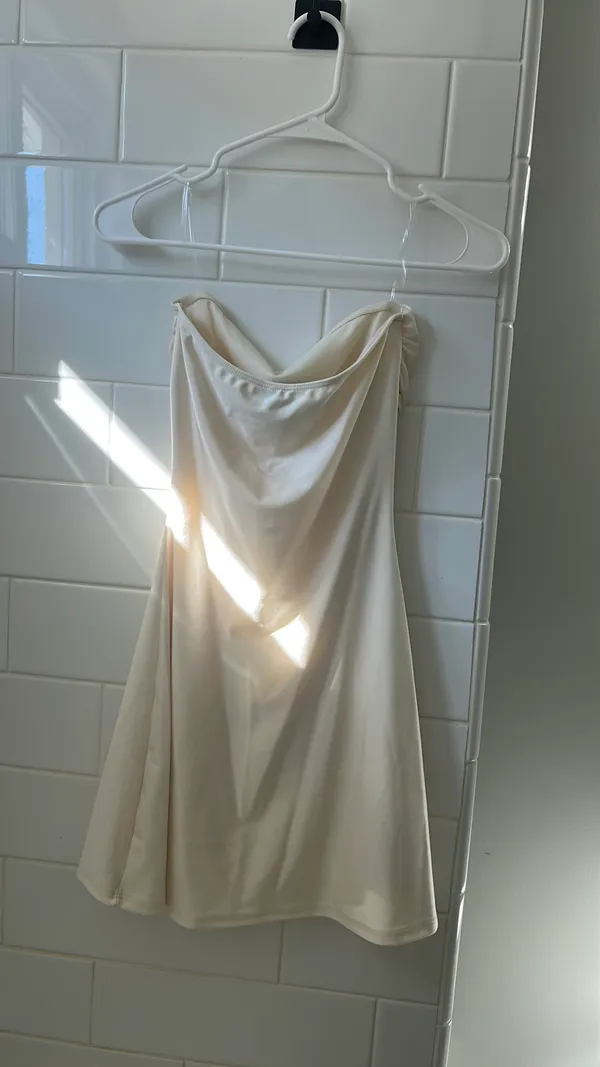 Windsor So Your Vibe Strapless A-Line Mini Dress Ivory - Image 3