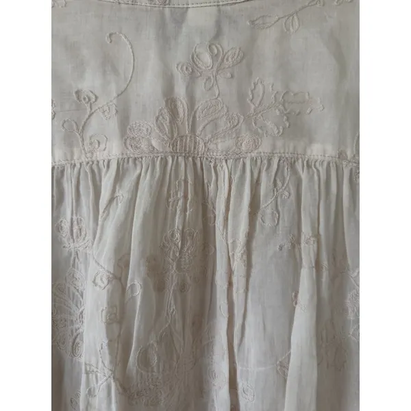 Anthropologie Pilcro Tavi Embroidered Button Down Blouse Bisque Women's Small‎ - Image 10