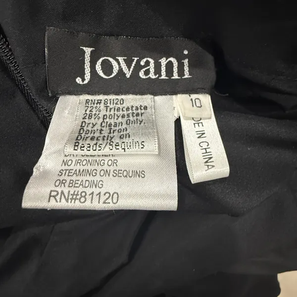 Jovani‎ Black Beaded Prom Dress - Image 2
