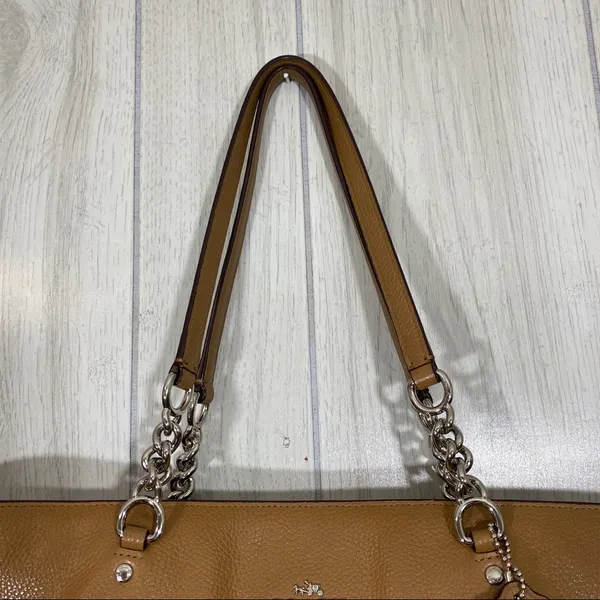 Coach Sophia Pebbled Leather Tote Bag Handbag Purse 36600 - Image 4