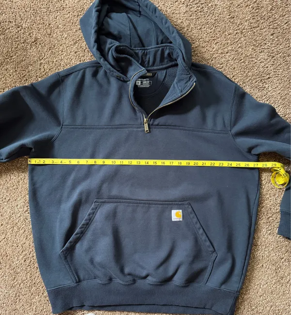 Carhartt Men's Rain Defender Paxton Heavyweight Hooded Quarter Zip Mock Sweatshirt - Image 5