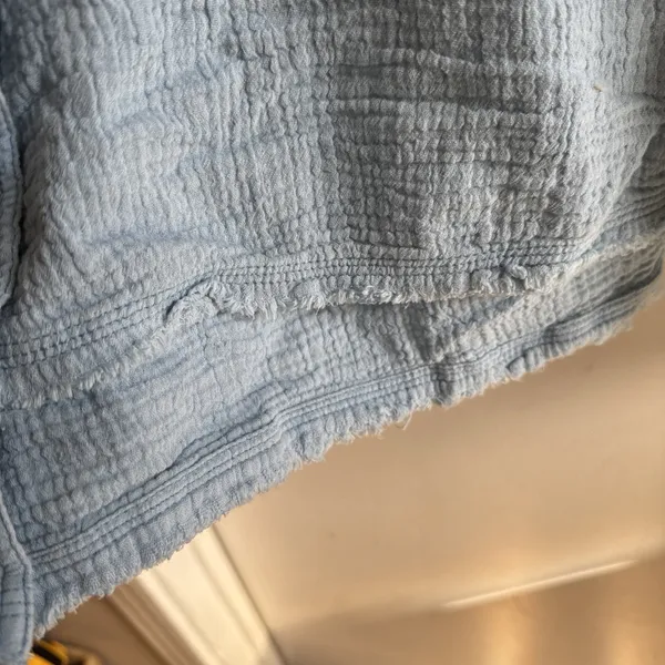 Free People We The Free Small Cardiff Top Button Oversized Blue Euc Spring READ - Image 5