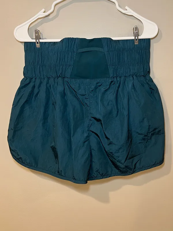 Free People The Way Home Run Shorts in Teal - Image 3