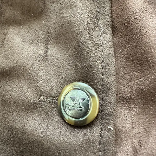 Armani Collezioni NWT Suede Jacket Sz M Suede chocolate brown leather - Image 14