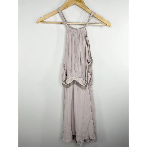 Miss Me Cream‎ Grey Undertone Sleeveless Mini Dress Women's Size Small S - Image 2