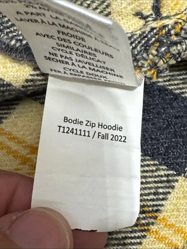 TOAD & CO. Bodie Zip Hoodie M 23” p2p Navy/Yellow $130 Retail EUC - Image 12