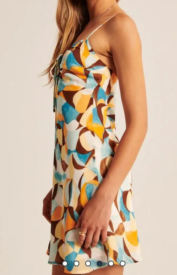 Abercrombie | Cinch Front Slip Mini Dress - Image 3