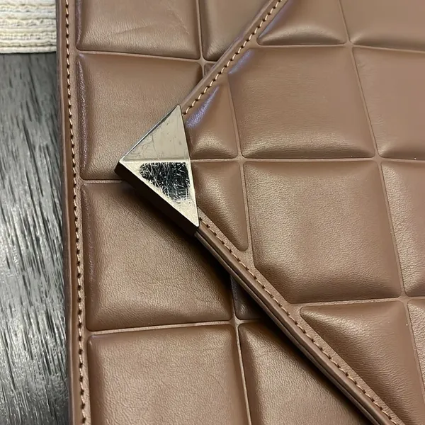 Fashion Rhombus brown‎ quilted crossbody shoulder bag - Image 14