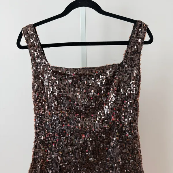 Petal + Pup Awhina sz 4 ‎ Brown Sequin Mini Dress NWT Mobwife Party - Image 5