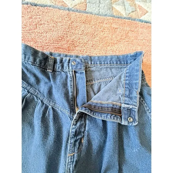 Vintage Tiger High Rise Denim Bermuda Shorts Blue Made in USA Women’s S - Image 2