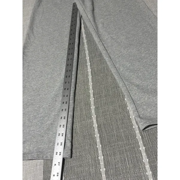 Edikted Womens Small Wide Leg Sweatpants Heather Gray Varsity 06 Y2K Streetwear - Image 2