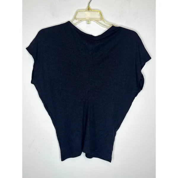 OGL Smoky Navy Blue Short Sleeve Top Soft Stretch Minimalist Tee Small S New - Image 6