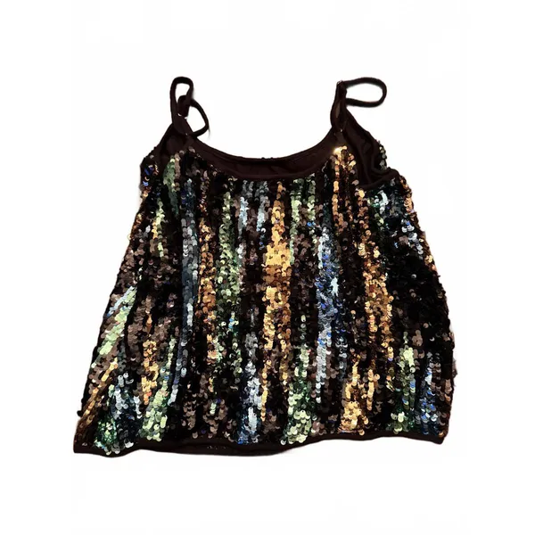 Anthro Sequin Striped Tank Top Camisole Size XS - Image 3
