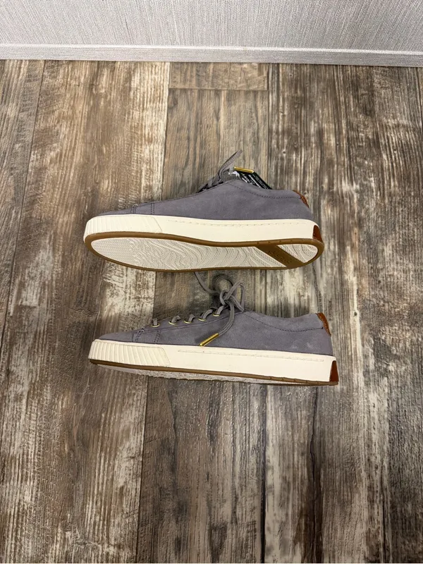 Sperry Gray Suede Low-Top Sneakers with Brown Heel Accent - Image 10