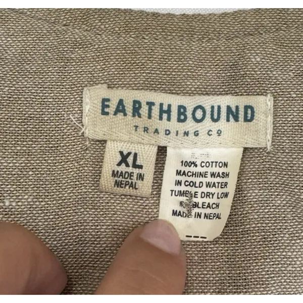 Earthbound Trading Co Woven Striped Cropped Boho Hippie Vest Women's XL - Image 4