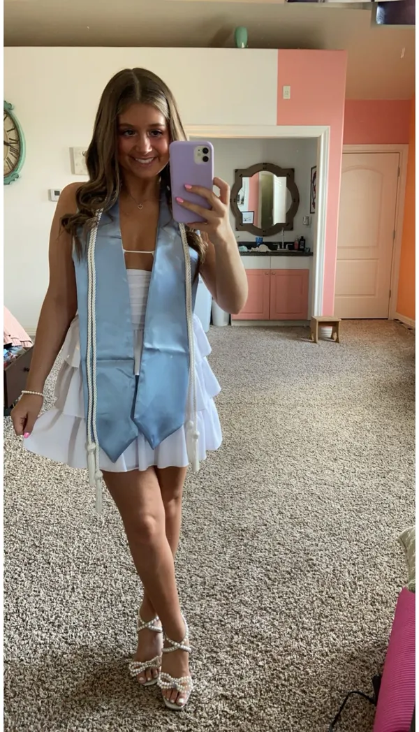 White ruffle mini dress Size XS - Image 3