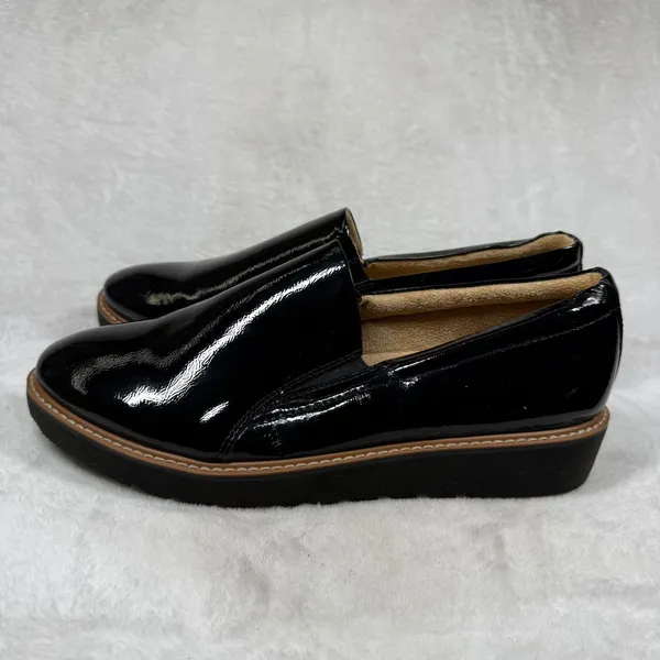 Naturalizer Effie Black Patent Leather Platform Loafers Womens 11W Wide EFFIE - Image 7