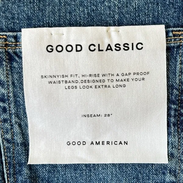 NWT Good American Good classic Skinnyish fit hi rise Women’s Jeans size 10/30 - Image 11