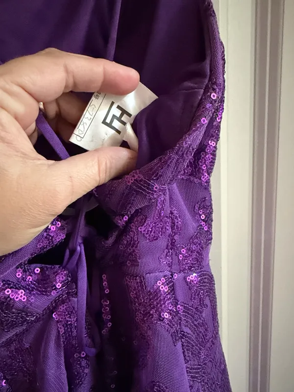 Purple sequin hoco dress Size XS - Image 4
