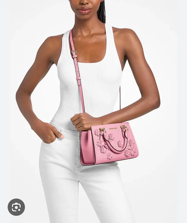 Michael Kors Marilyn Small Floral Embellished Satchel - Image 6