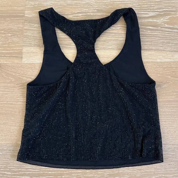 Oh Polly Racerback Top Mesh Aine Size US 2 Black - Image 5