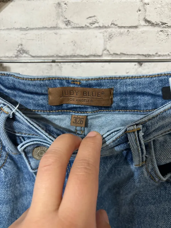 Judy Blue Distressed Dad Jeans - Image 4