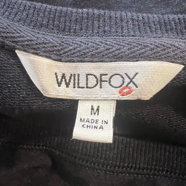 Wild fox Women’s Graphic‎ Sweatshirt Medium SOCIAL - Image 3