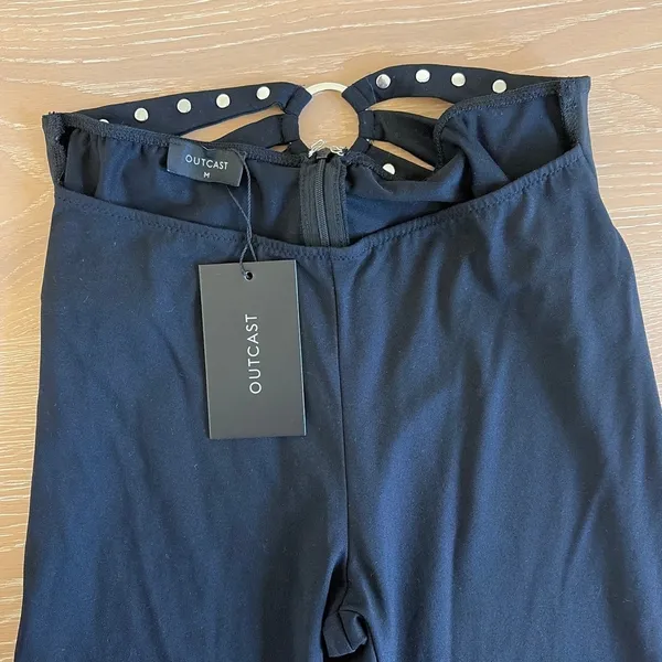Outcast Flare Pants O Ring and Stud Details Avalyn Size M Black - Image 2