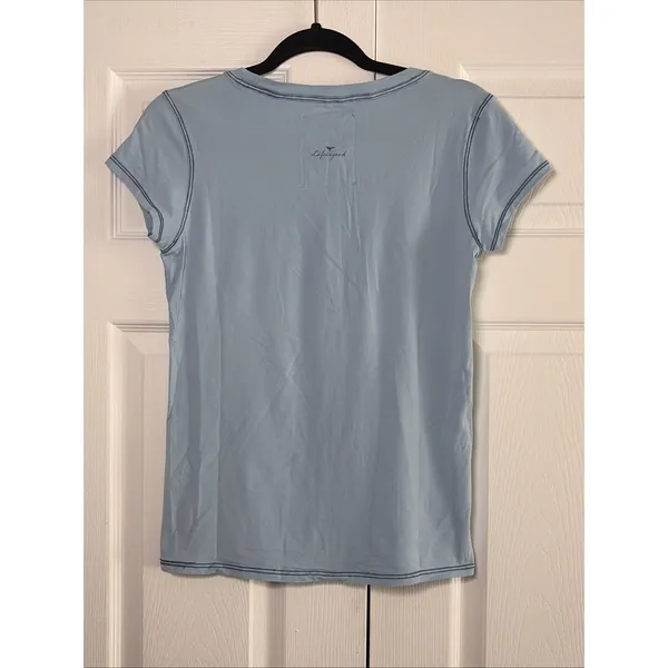 Life is Good Harmony Bird Graphic Tee Womens S Blue Pima Cotton Short Sleeve - Image 3