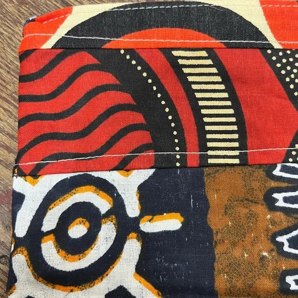 NWT Timbali Crafts Hand Crafted Swaziland Africa Tribal Print Zippered Pouch - Image 5