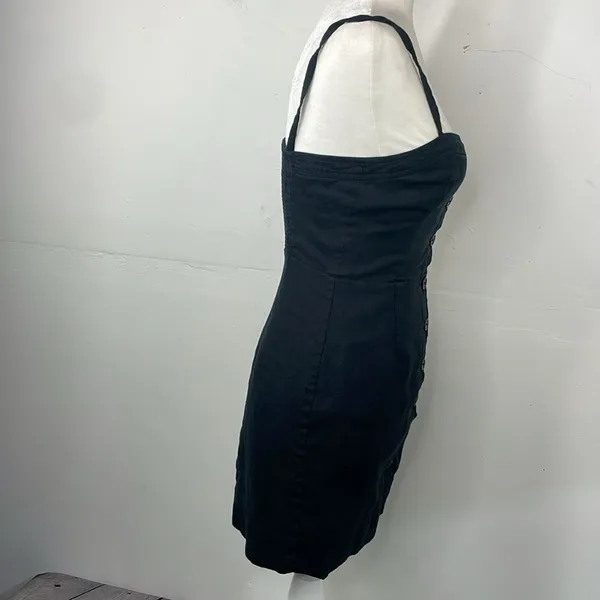 Aritzia Wilfred Dress Black Ducharme Linen Mini Coastal Whimsy Western size 0 - Image 2