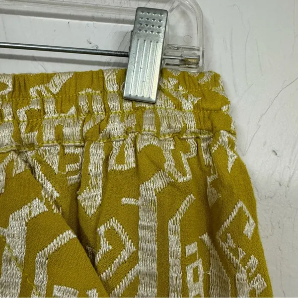 Elevenses Anthropologie Green Melora Embroidered Shorts Womens S Boho Beachy - Image 9