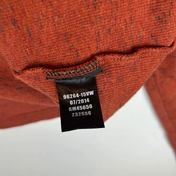 Harley-Davidson Womens 3W Rust Orange Space Dye Hooded Henley Flocked Top 2014 - Image 5