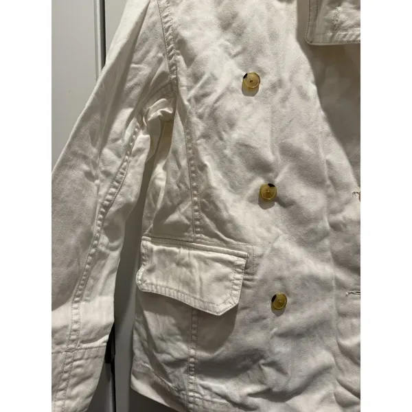 Everlane Women’s The Organic Cotton Herringbone Jacket Bone Size S Small Relaxed - Image 4