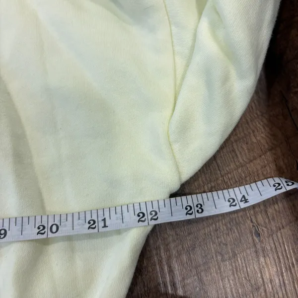 Old Navy Women's Medium Pale Yellow Choose Happy Graphic Sweatshirt Pullover - Image 4