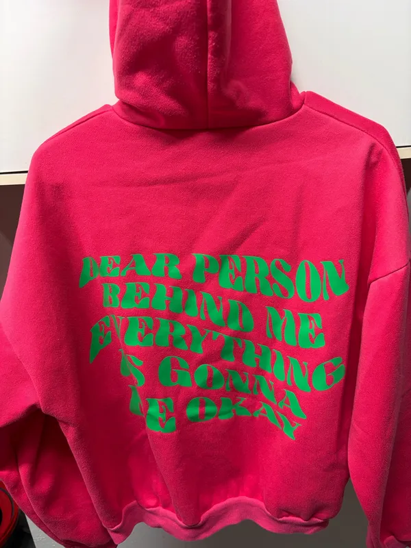 Edikted Hoodie Pink Oversized - Image 4