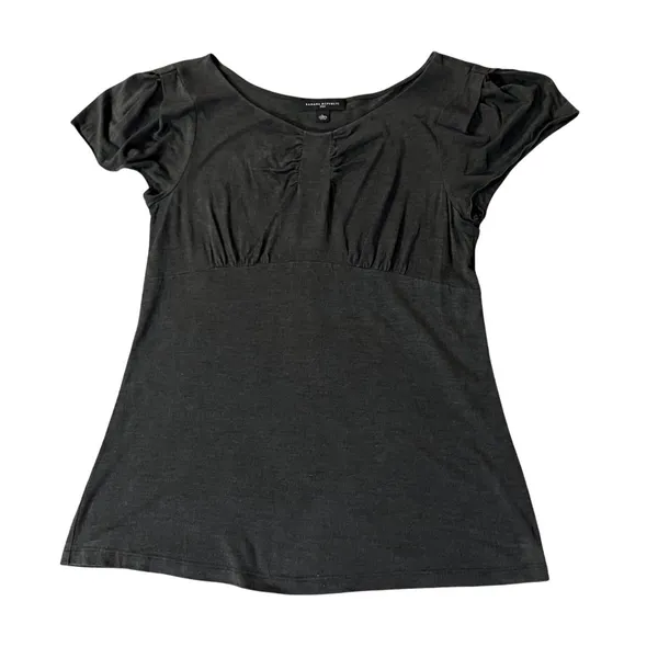 Banana Republic Silk Blouse Womens L Used Dark Gray - Image 3